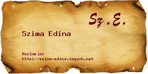 Szima Edina névjegykártya